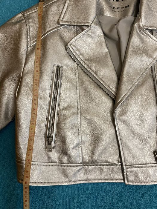 Кожаная куртка ZARA+ подарок11-12 лет