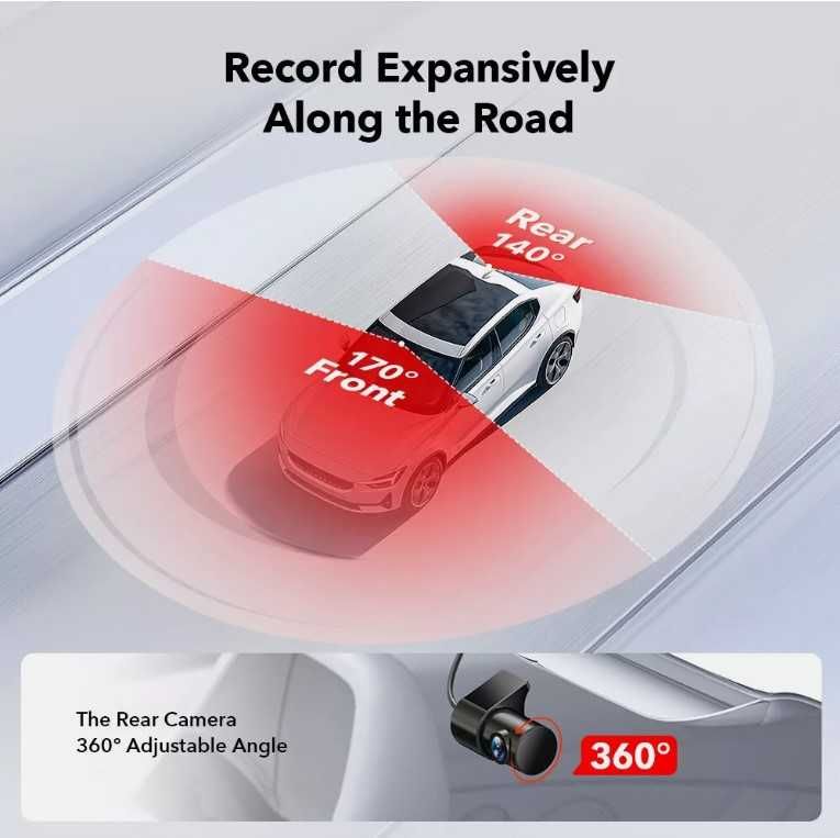 Відеореєстратор GPS 4k REDTIGER F7NP на дві камери 12\24 вольт 32GB SD
