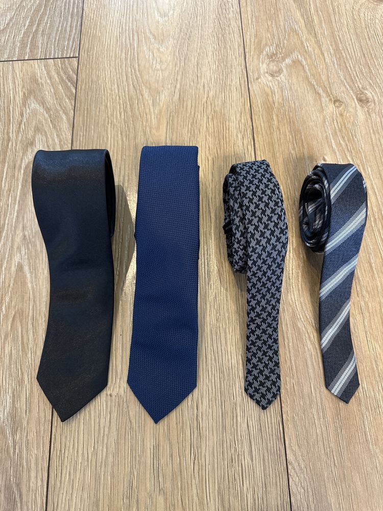 4 krawaty - rozne kolory i wzory