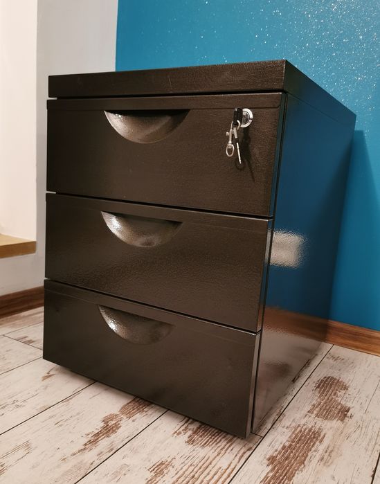 Metalowa szafka pod biurko kontenerek IKEA Erik