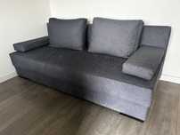 Kanapa sofa z funkcją spania i z pojemnikiem na posciel