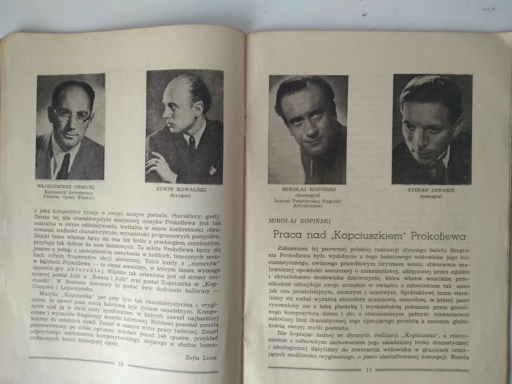 Opera Śląska. Program 1953 r. Kopciuszek. Unikat