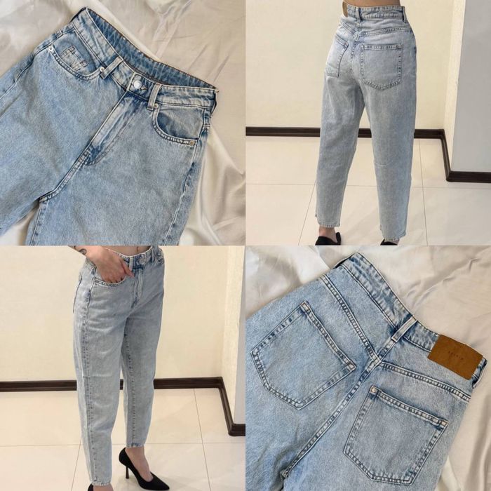 Джинси жіночі світлі та темні прямі та мом джинси