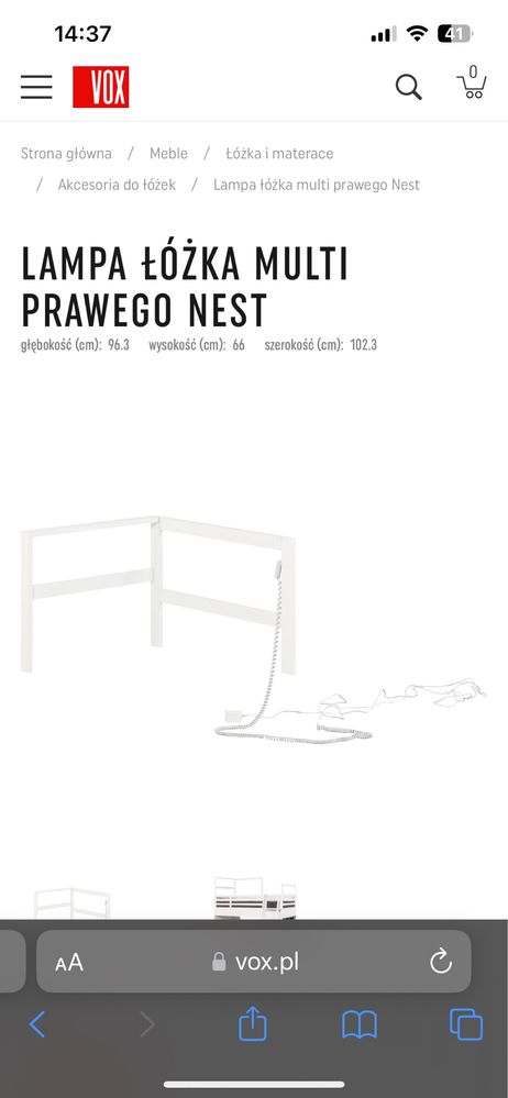 Łóżko MULTI prawe NEST