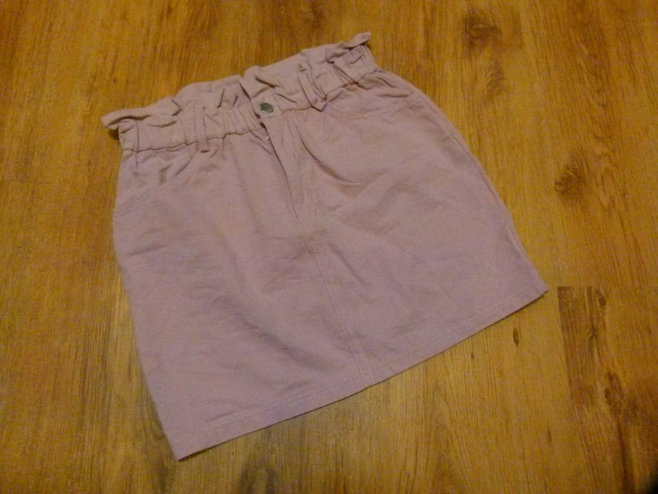 Zaful spódnica brudny pudrowy róż maszczona w pasie rozmiar S 36