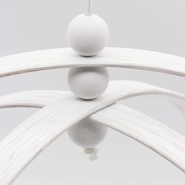 Karuzela zawieszka do łóżeczka dziecięcego drewniana biała