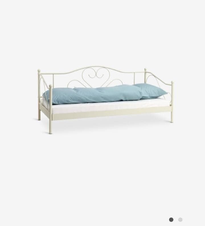 Rama łóżka młodzieżowego Ringe 90x200 biel stal