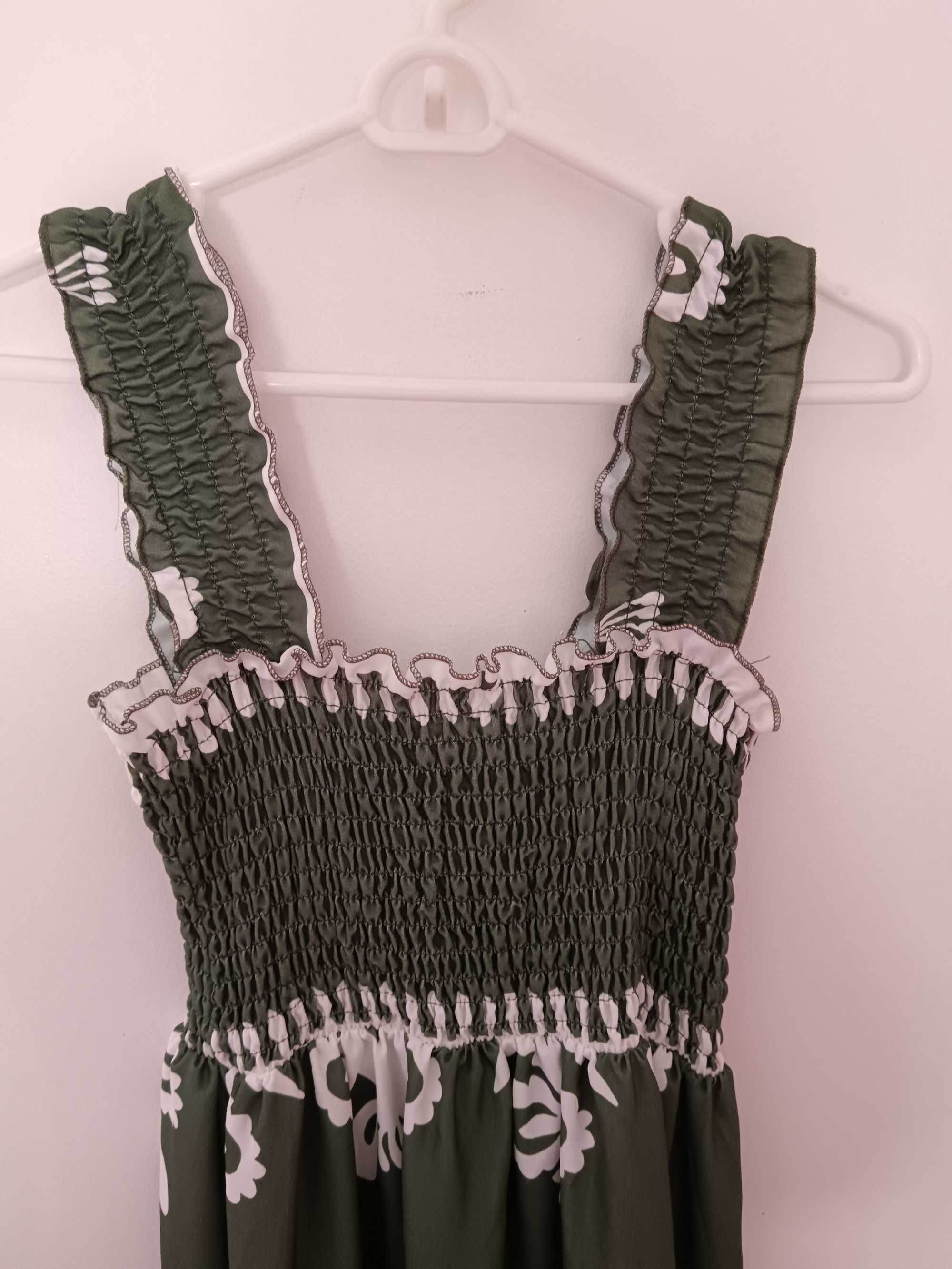 Vestido verde seco S a XL