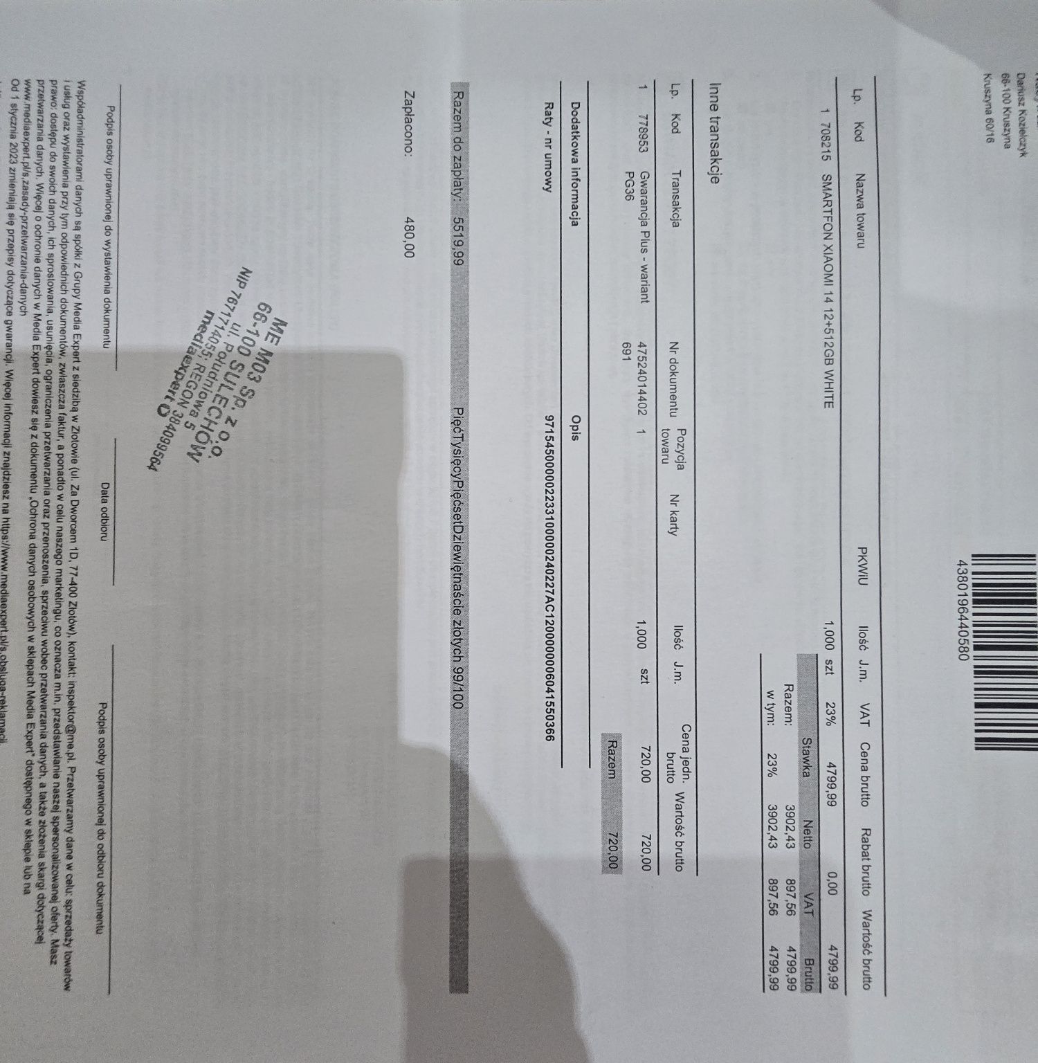 Xiaomi 14 biały z dodatkową gwarancją + akcesoria