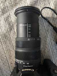 Canon EOS50D z obiektywem teleskopowym