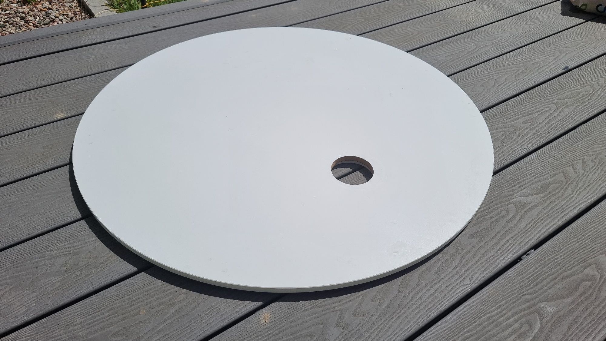 Laminowany blat do stołu, stolika z otworem o średnicy 85 cm