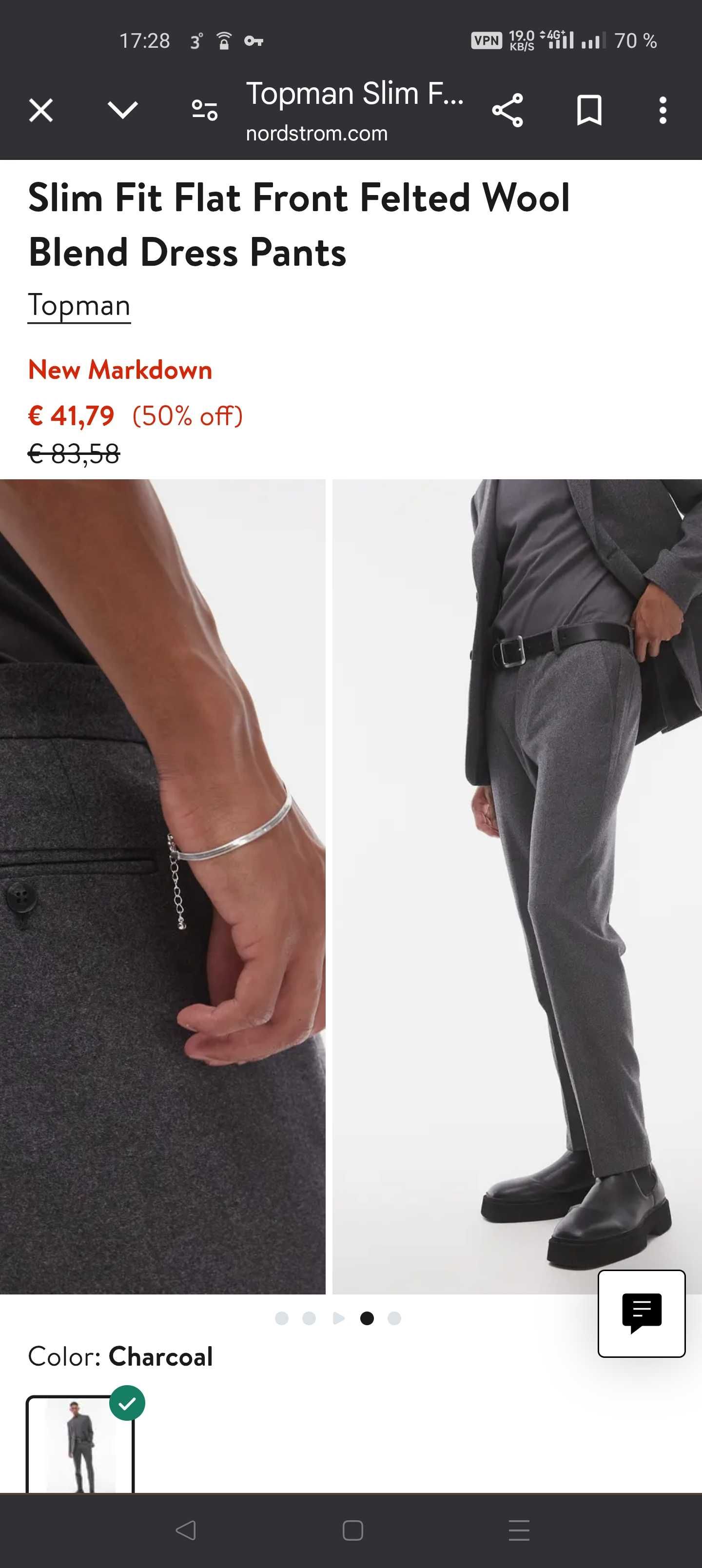Джинсы брюки TopMan wool trousers Англия w32 grey.