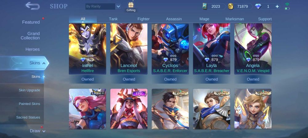 Аккаунт Mobile Legends