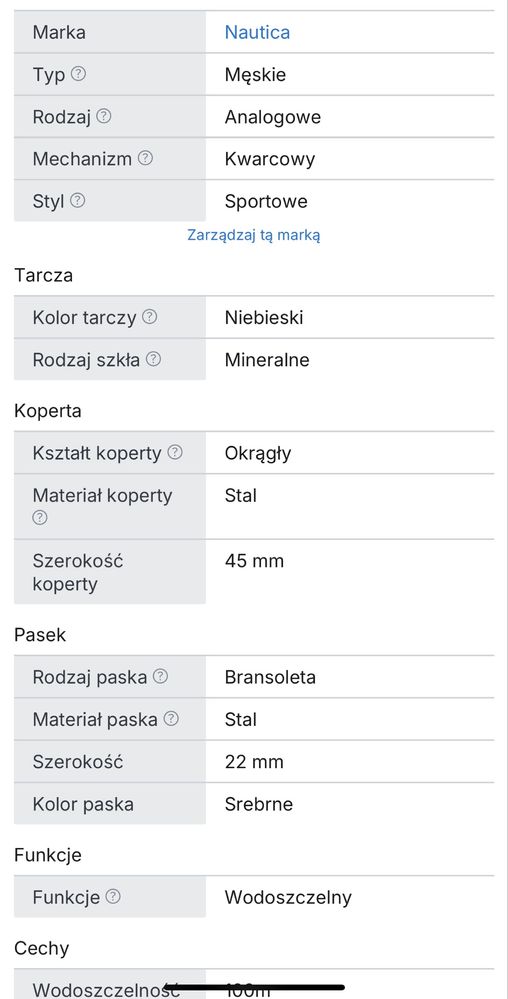 Zegarek Nautica NAPTCF212 Nowy