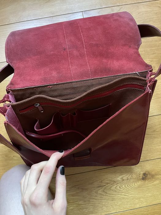 torba listonoszka z prawdziwej skóry