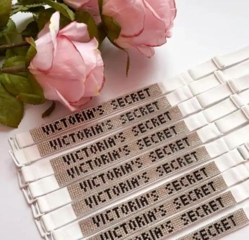 Широкі регульовані бретелі зі стразами Вікторія Сікрет