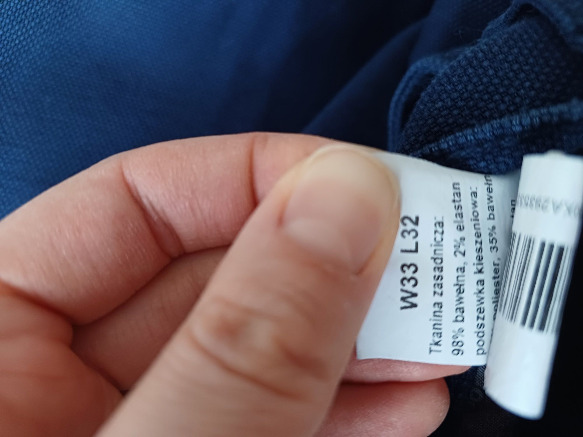 Spodnie męskie granatowe marka Vistula rozmiar 33 L32, stan idealny