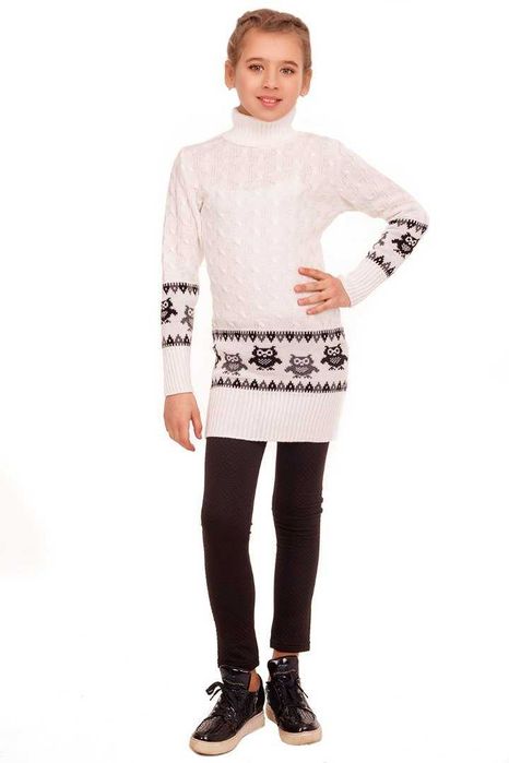 Трикотажная туника Совы 34-38 размер Ташкан