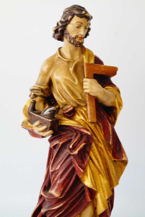 Święty Józef figura drewniana rzeźba polichromia piękna 2