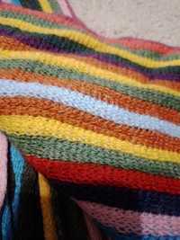 Різнокольоровий теплий шарф
