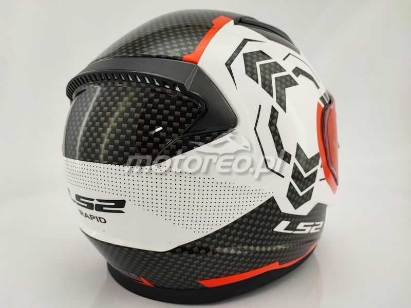 WYPRZEDAŻ Kask Integralny LS2 FF353 Rapid GHOST White Black Red