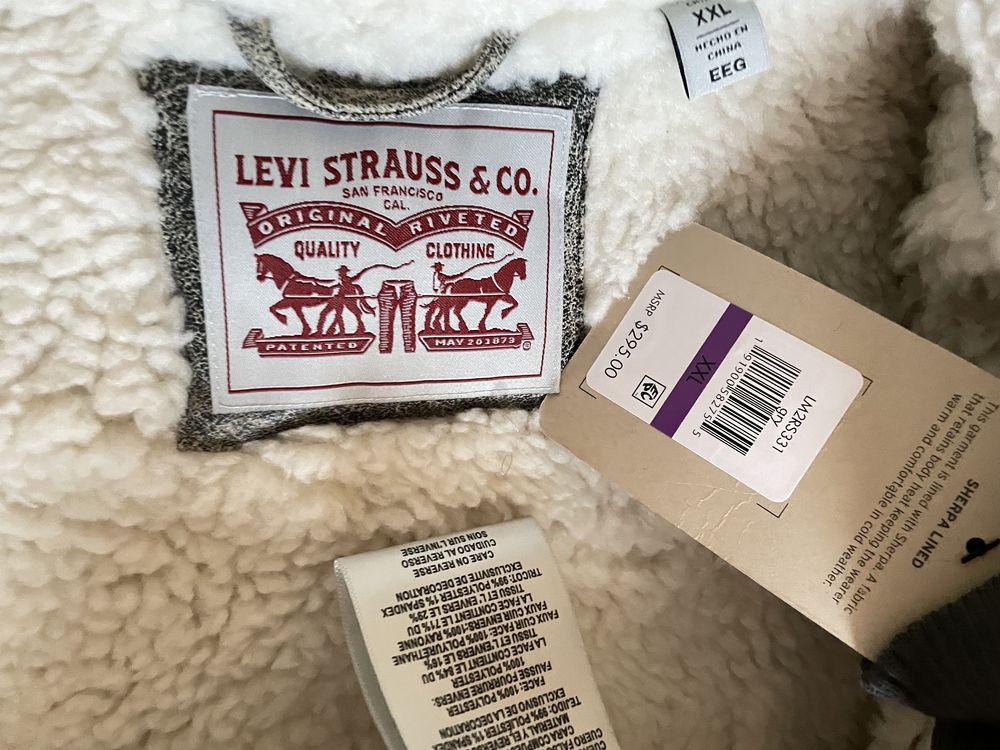 XXL 44 52  Levis sherpa бомбер шерпа дубленка левайс курка 2xl