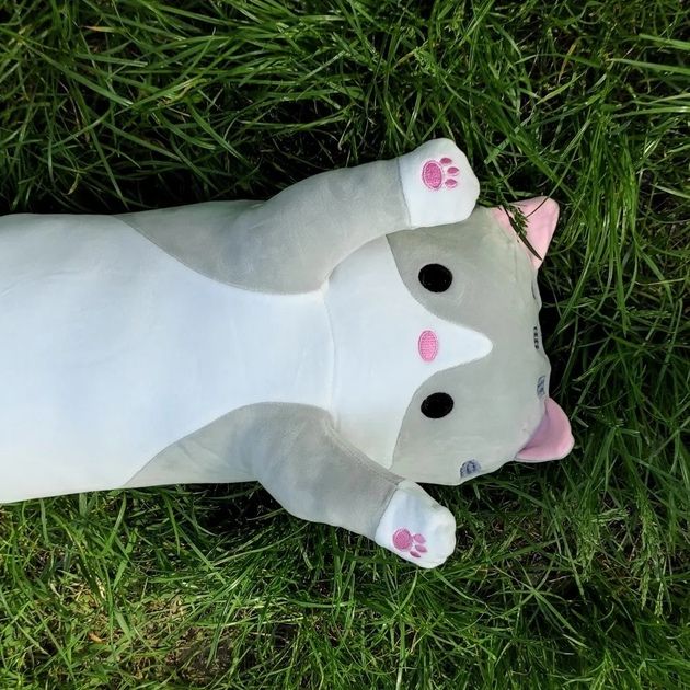 Велика іграшка Кіт-Батон 90 см, Плюшева іграшка подушка Кіт-Батон