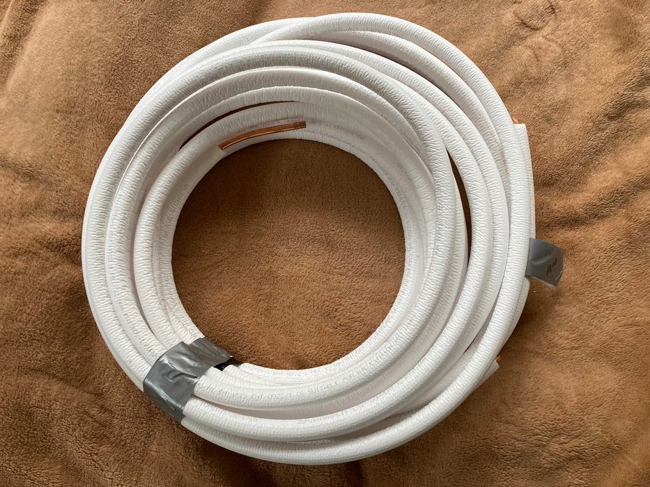 Rura miedziana do klimatyzacji wąż przewód para 1/4" i 3/8" 10m 0.8mm