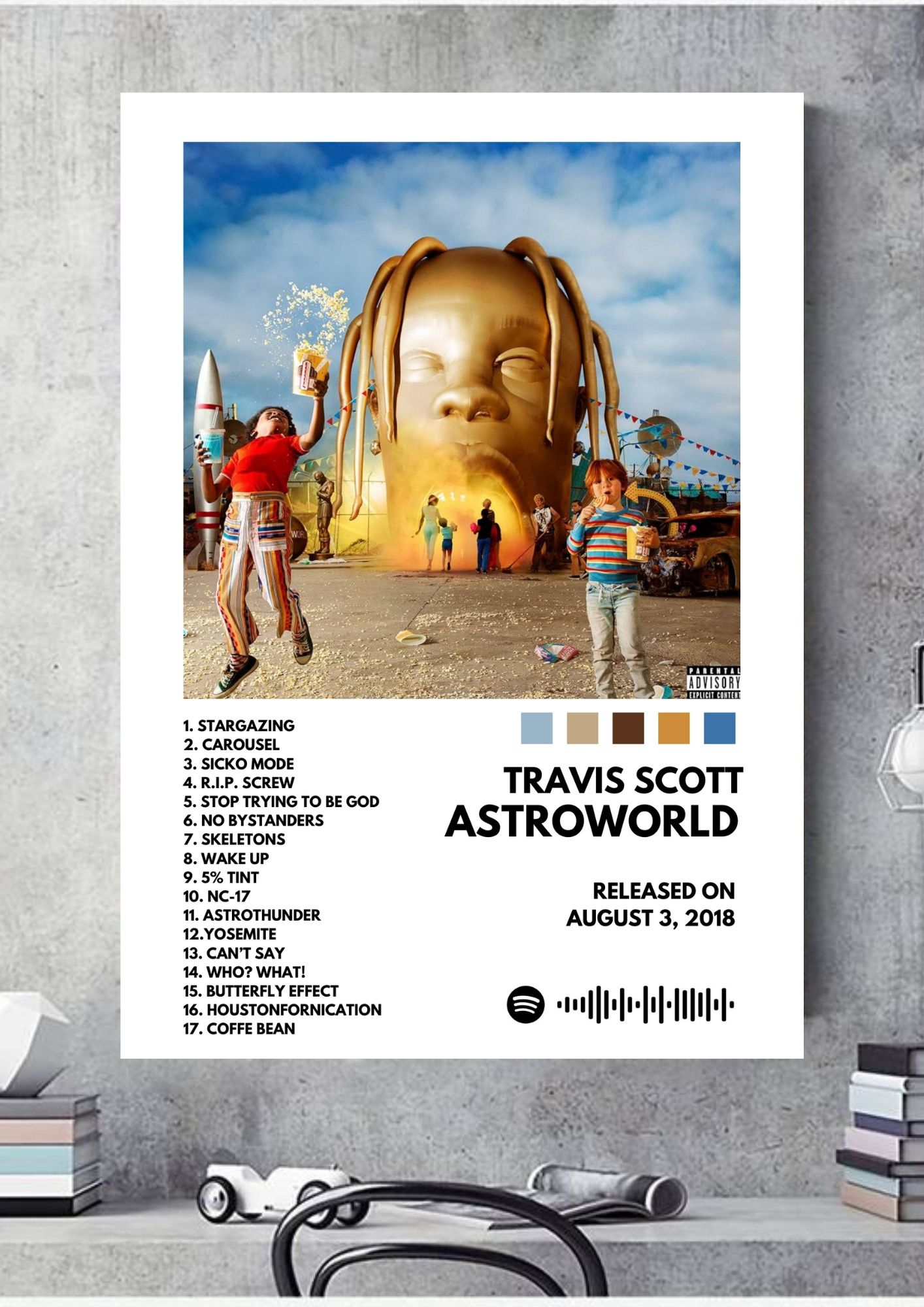 3 plakaty Astroworld Travis Scott