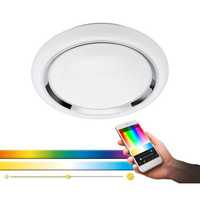 Plafon LED Eglo Capasso średnica 34cm biały okrągły RGB bluetooth