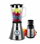 Blender  1500 W ogromna moc  srebrny ze sitkiem do soku