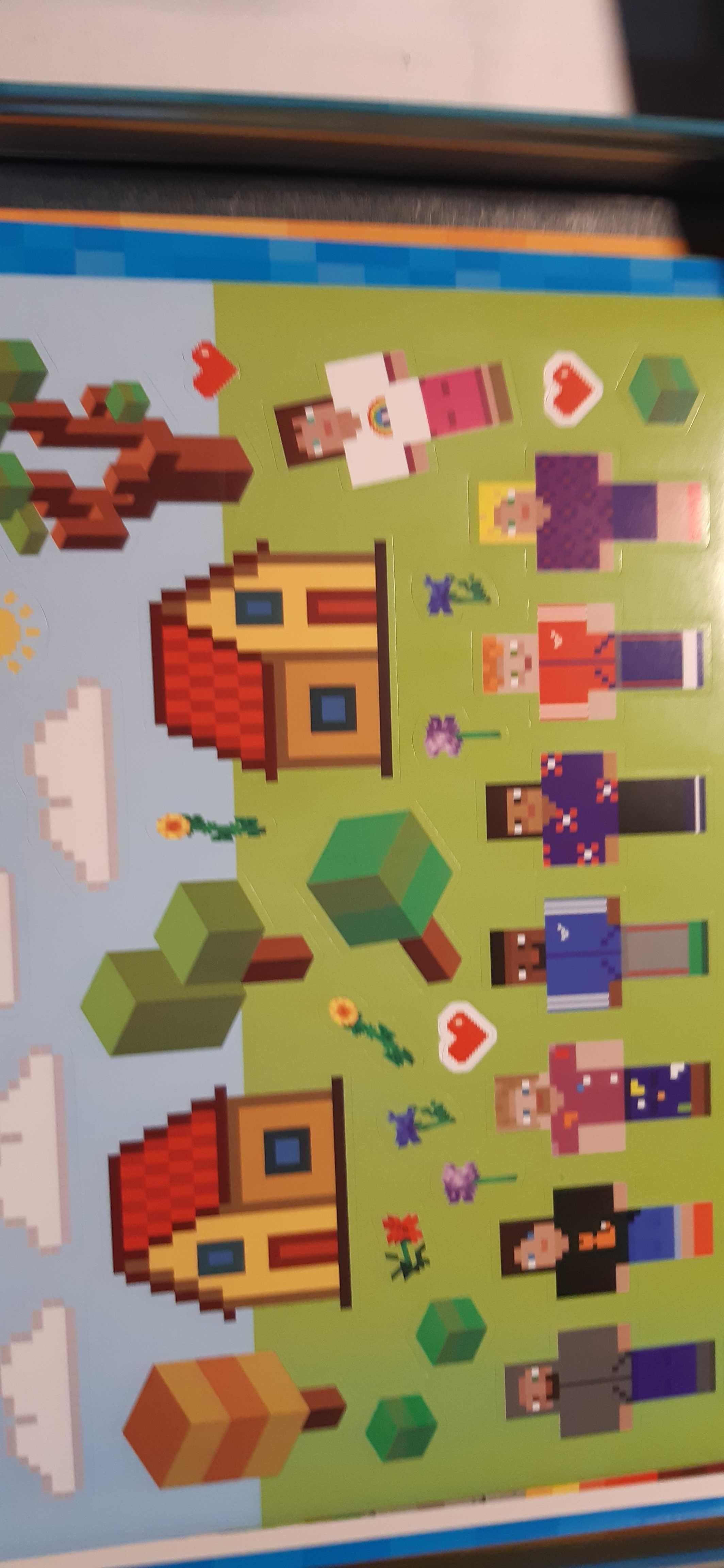 zestaw metalowe pudełko książeczki i naklejki minecreft