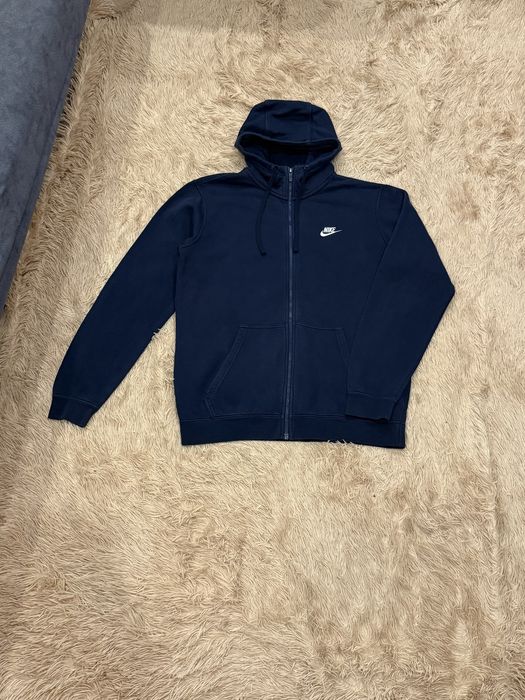Синяя кофта зипка зип худи nike найк оригинал m