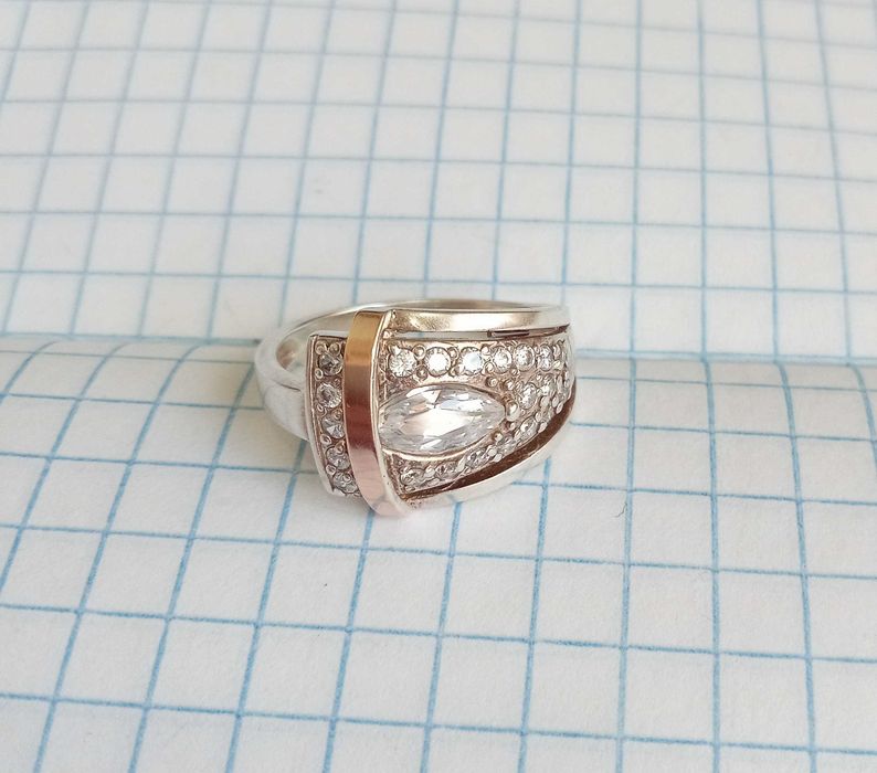 Вінтажне Кольцо перстень срібло 875 проба 17,2 розмір, вінтаж