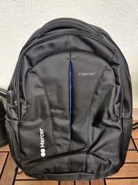 Plecak Tigernu na laptopa 15.6 z portem USB czarny z niebieskim