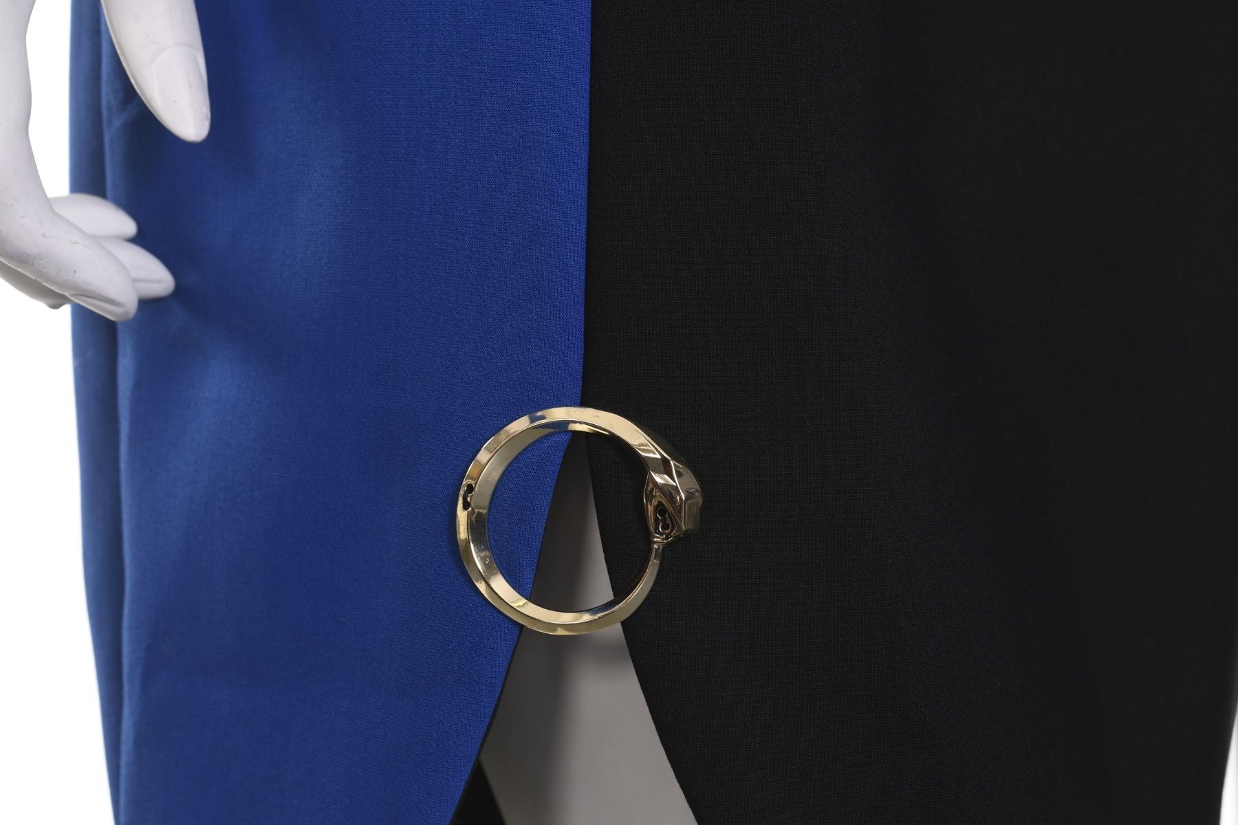 ROBERTO CAVALLI CLASS elegancka sukienka midi z długim rękawem 36 38