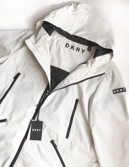 DKNY оригинал. Мужская ветровка куртка плащ длинная серая размер L XL