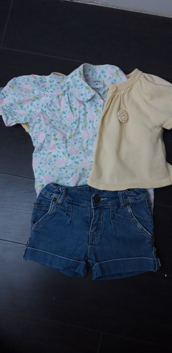 Koszula  bolerko szorty jeansy r.  98 104