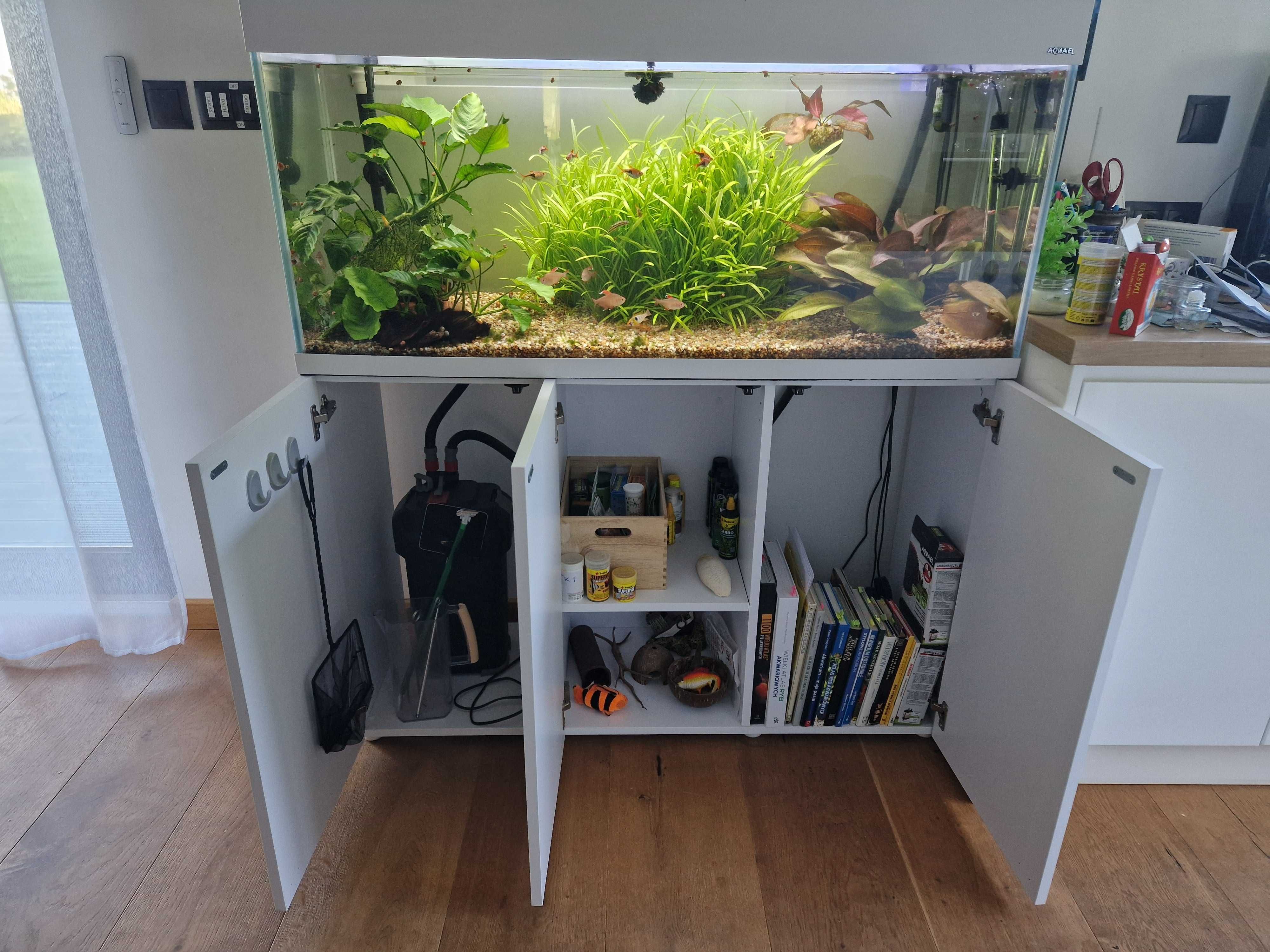 Akwarium Aquael Opti Set 240 l biały + szafka + 2 x LED Day & Night