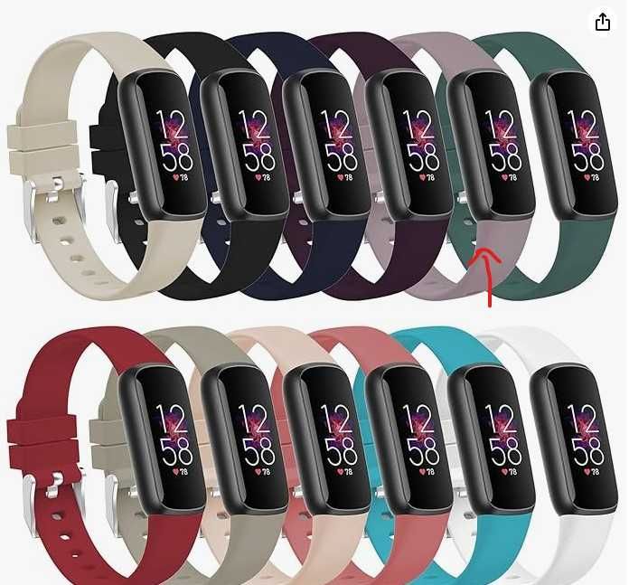 Silikonowy pasek do zegarków Fitbit Luxe jasny fiolet TopPerfekt