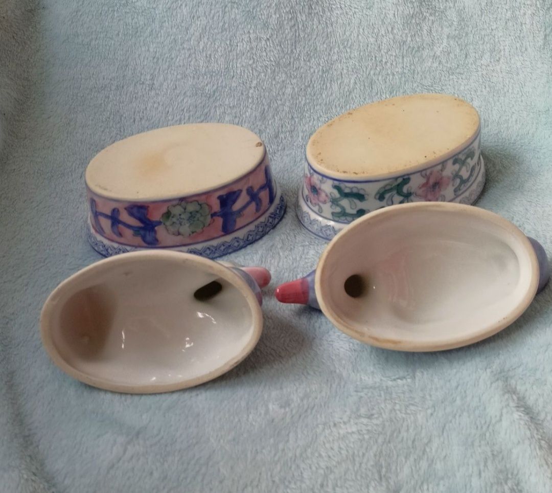 Ceramiczne kaczuszki / kaczki bombonierki lata 70-te