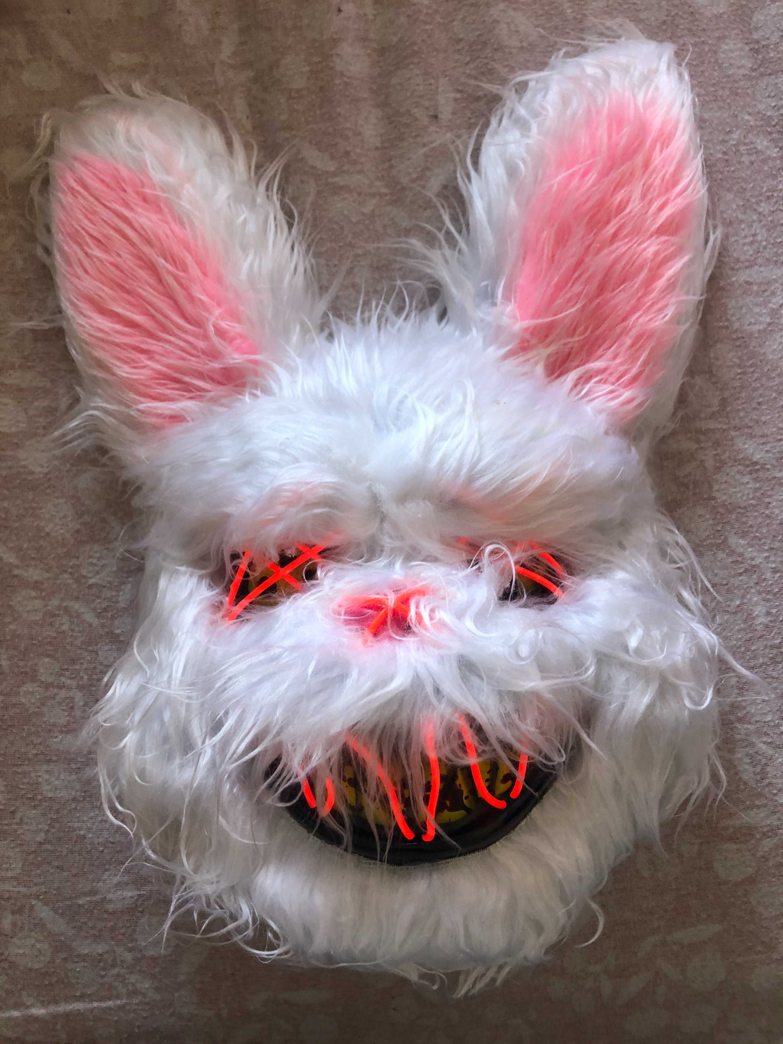 Máscara coelho assustador LED