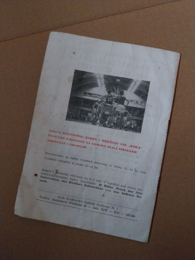 Program koszykówki prl 1971-72