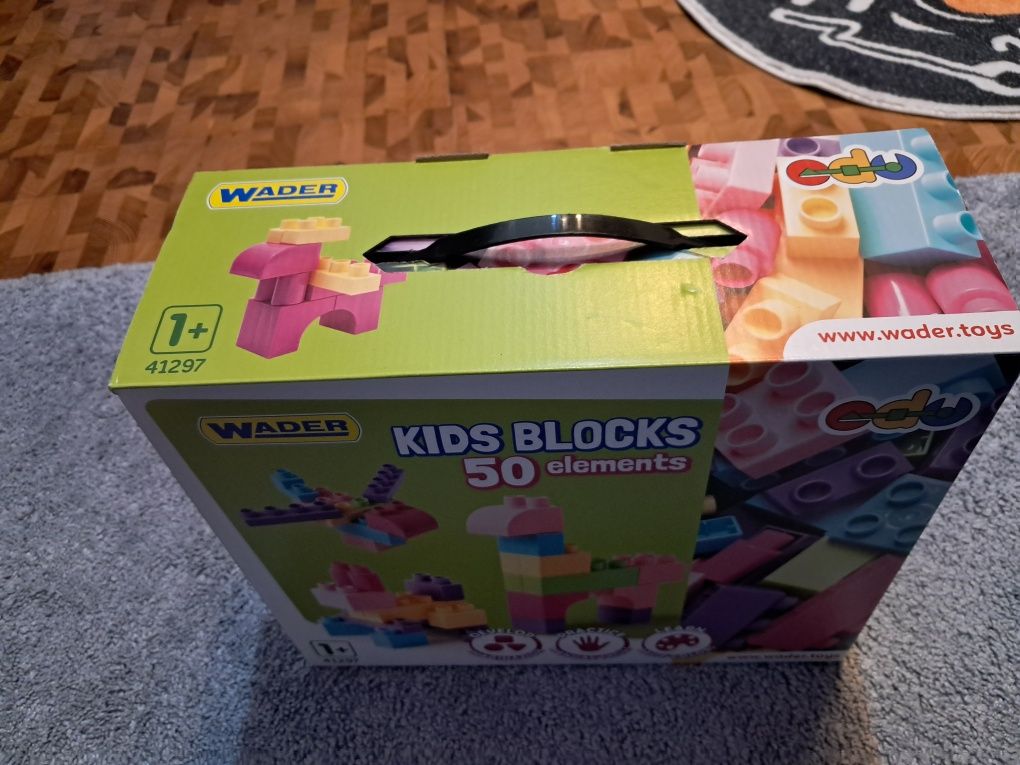 Klocki wader, 50 elementów, kids blocks jak nowe