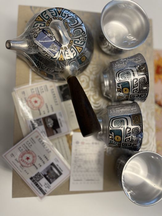 Posrebrzany zestaw do herbaty (certyfikat)