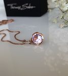 Позолочена цепочка Thomas Sabo з кулоном, рожевий корунд
