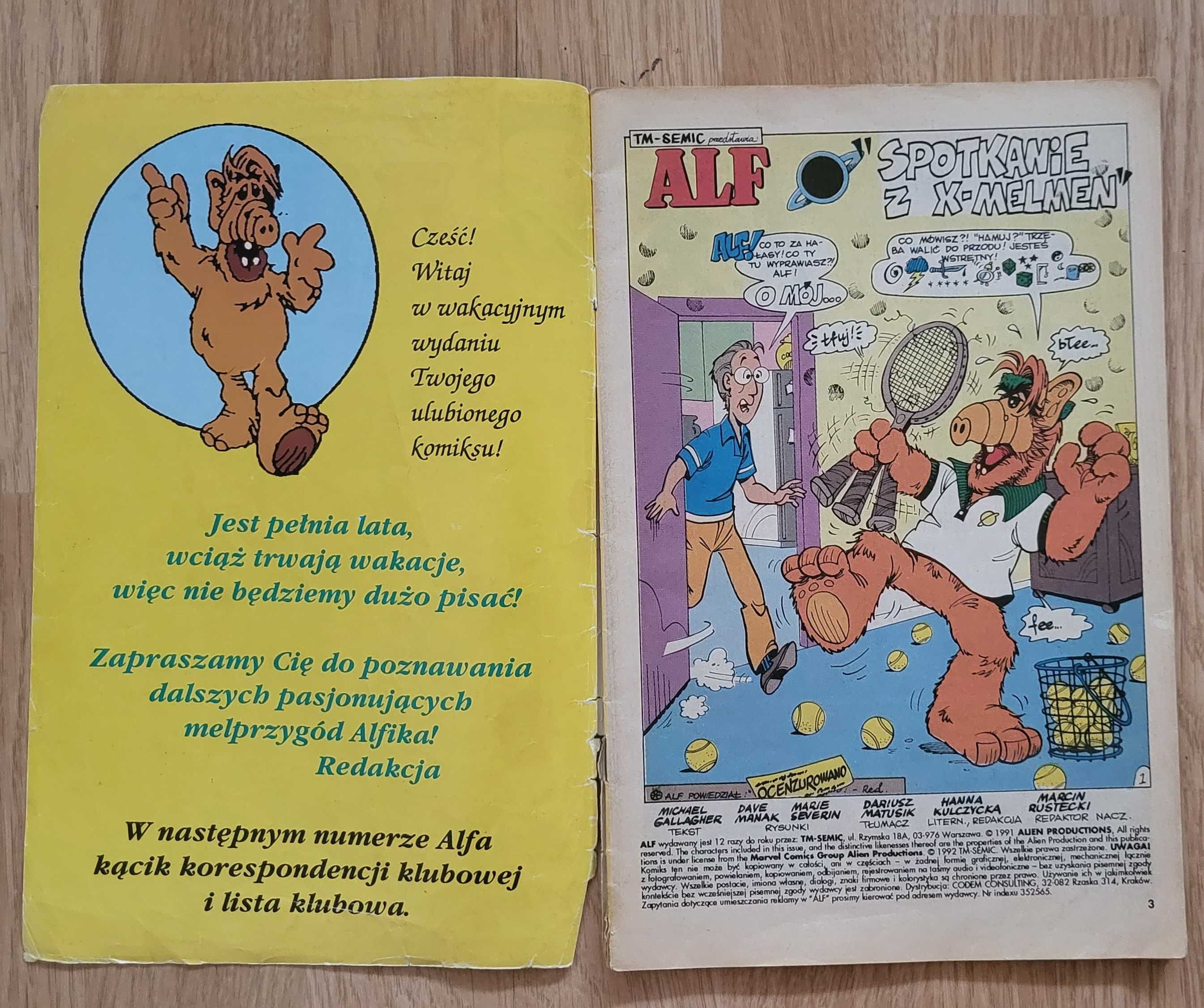 Alf nr 8/1992 - Komiks TM-Semic