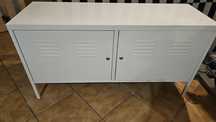 IKEA PS armário branco 'sujo' metálico
