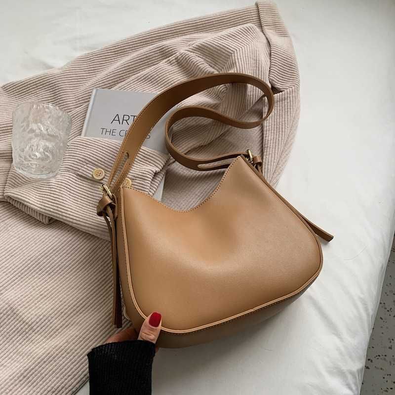 Новая женская сумка через плече, черный и светло коричневый цвет