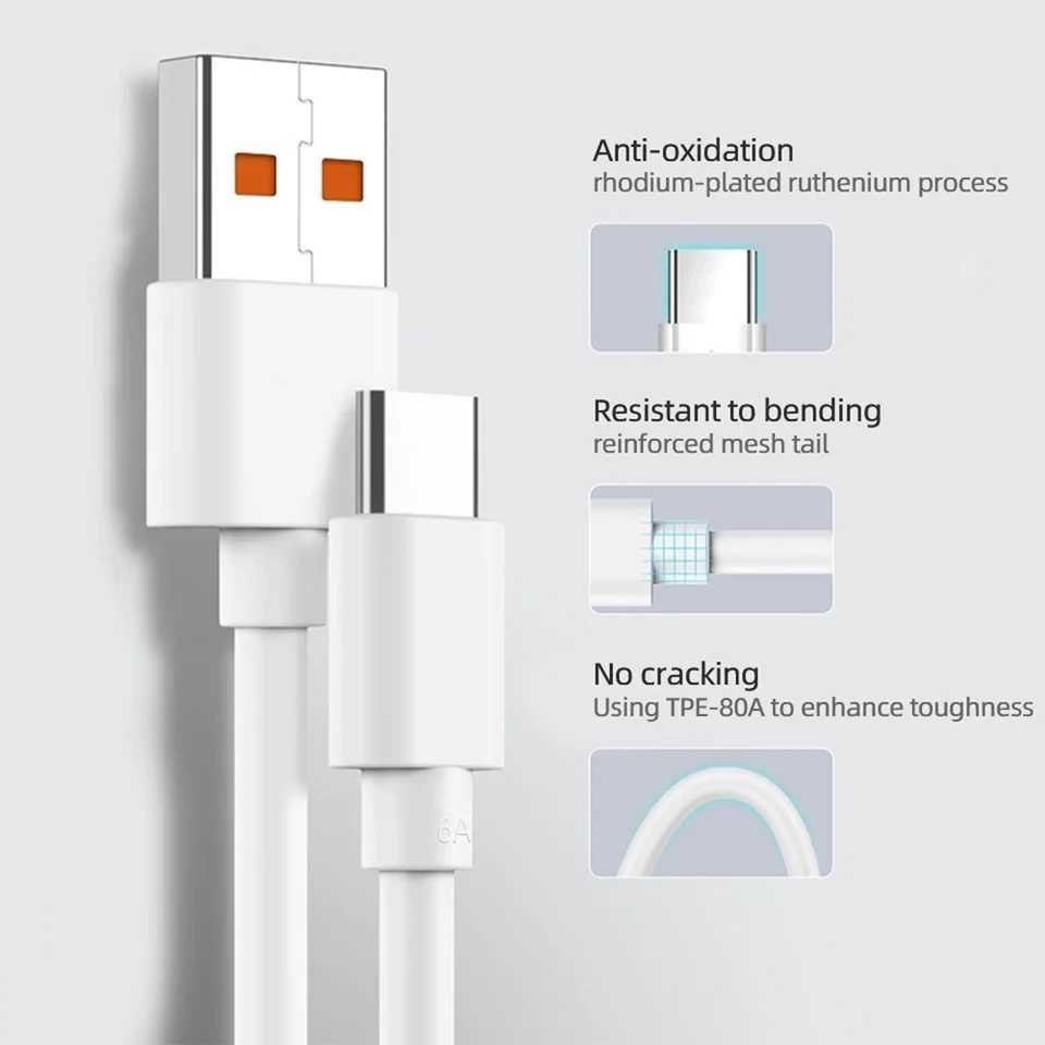 кабель usb type c для зарядки 1м або 2м / кабель micro usb